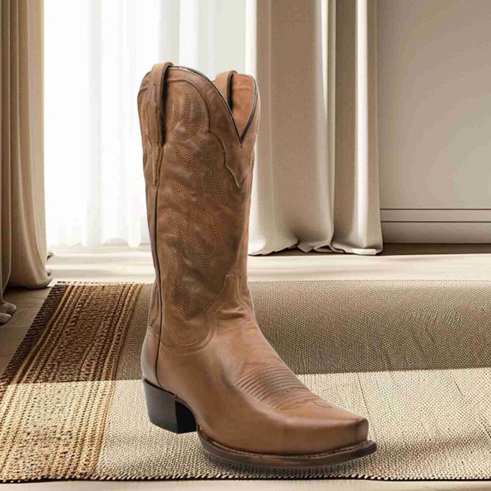 Dan Post Mens Snip Toe Sophisticated Brown Western Boots